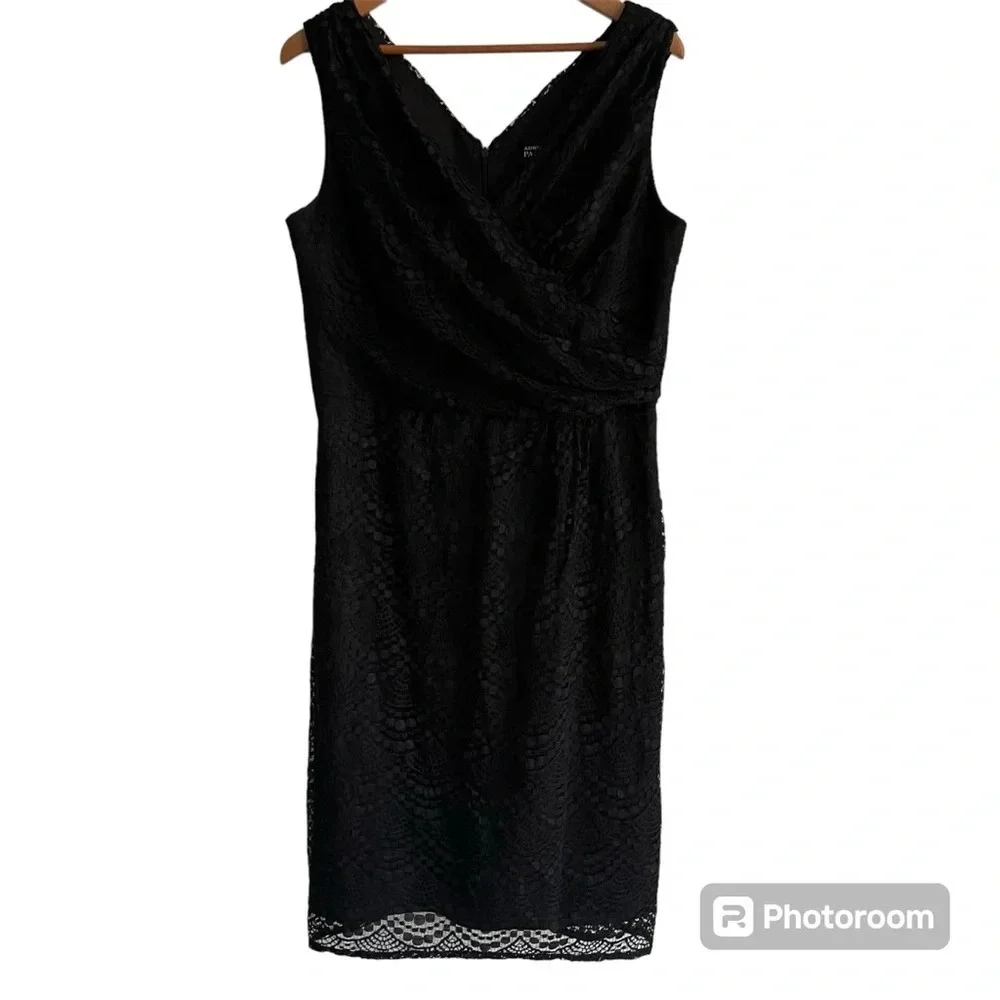 Adrianna Papell Black Lace Dress